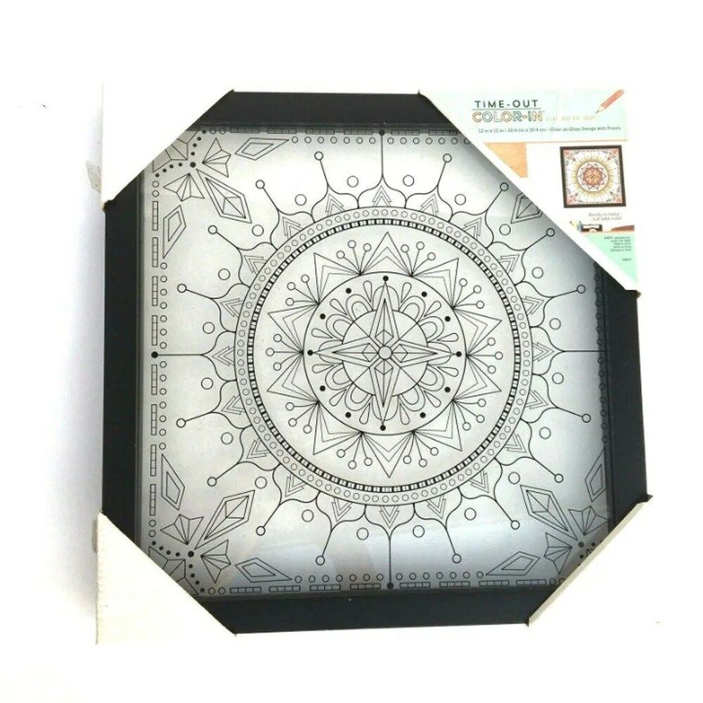 DIY Coloring Picture In Frame Glass by Time Out Color-In Color NEW - Picture 3 of 3
